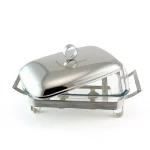 Rectangular Glass Buffet Server with Tealight Warmer — view 11