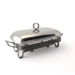 Rectangular Glass Buffet Server with Tealight Warmer — view 3