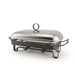 Rectangular Glass Buffet Server with Tealight Warmer — view 4