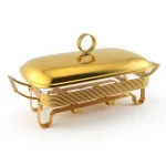 Rectangular Glass Buffet Server with Tealight Warmer — view 6