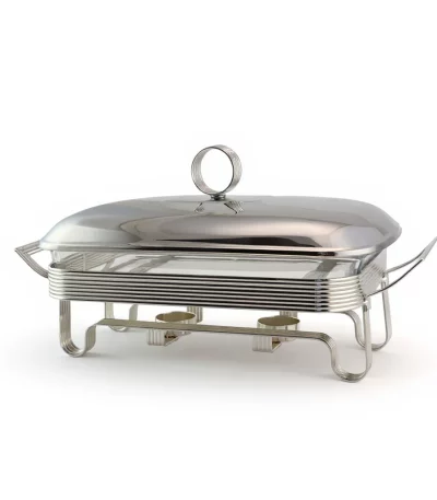 Rectangular Glass Buffet Server with Tealight Warmer — view 9
