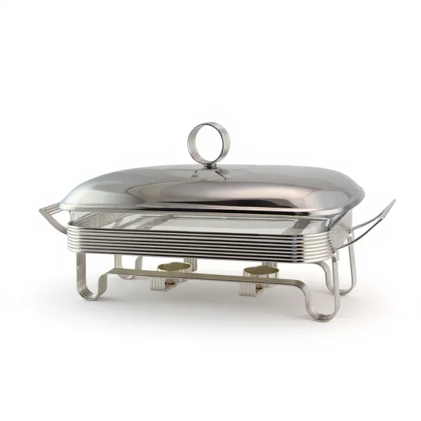 Rectangular Glass Buffet Server with Tealight Warmer — view 9