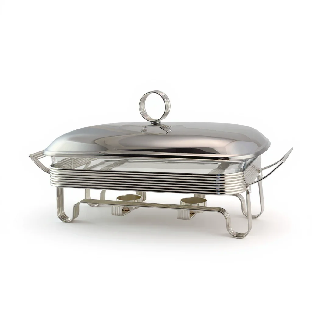 Rectangular Glass Buffet Server with Tealight Warmer — view 9