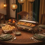 Rectangular Glass Buffet Server with Tealight Warmer — Festive Family Feasts