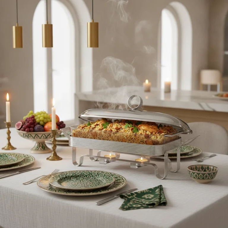 Rectangular Glass Buffet Server with Tealight Warmer — Upscale Buffet Displays