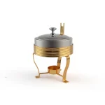 Round Ceramic Food Warmer with Tealight Burner — view 13