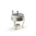 Round Ceramic Food Warmer with Tealight Burner — view 14