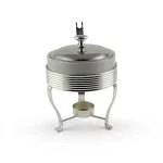 Round Ceramic Food Warmer with Tealight Burner — view 15