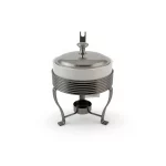 Round Ceramic Food Warmer with Tealight Burner — view 3