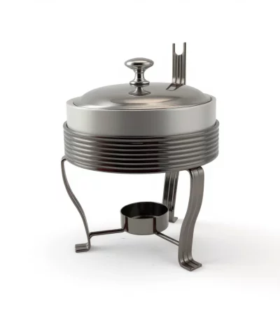 Round Ceramic Food Warmer with Tealight Burner