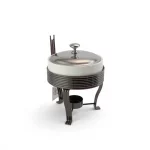 Round Ceramic Food Warmer with Tealight Burner — view 5