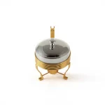 Round Ceramic Food Warmer with Tealight Burner — view 7