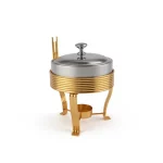 Round Ceramic Food Warmer with Tealight Burner — view 8