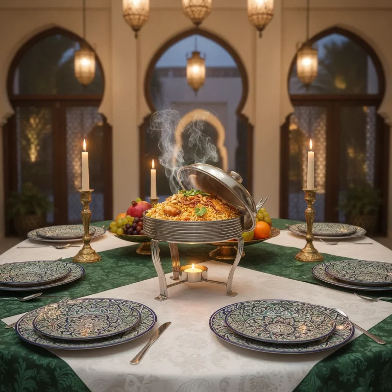 Round Ceramic Food Warmer with Tealight Burner — Intimate Romantic Dinners