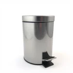 Round Stainless Steel Pedal Bin — view 2