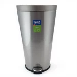 30L Round Stainless Steel Pedal Trash Bin — view 4