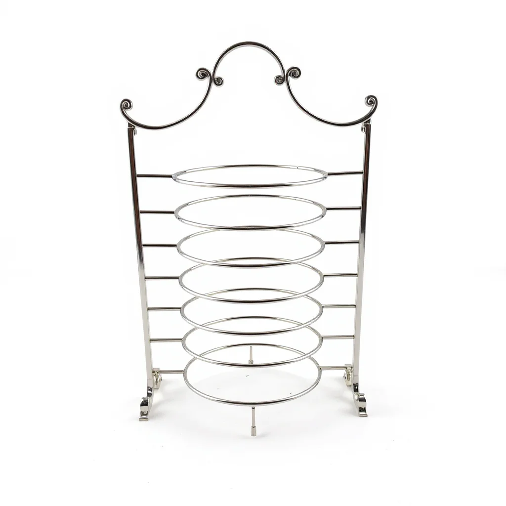 Silver Wire Plate Display Stand