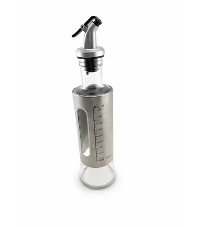 Stainless Steel and Glass Oil Dispenser Bottle