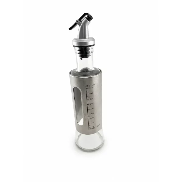 Stainless Steel and Glass Oil Dispenser Bottle