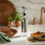 Stainless Steel and Glass Oil Dispenser Bottle — Kitchen Aesthetes