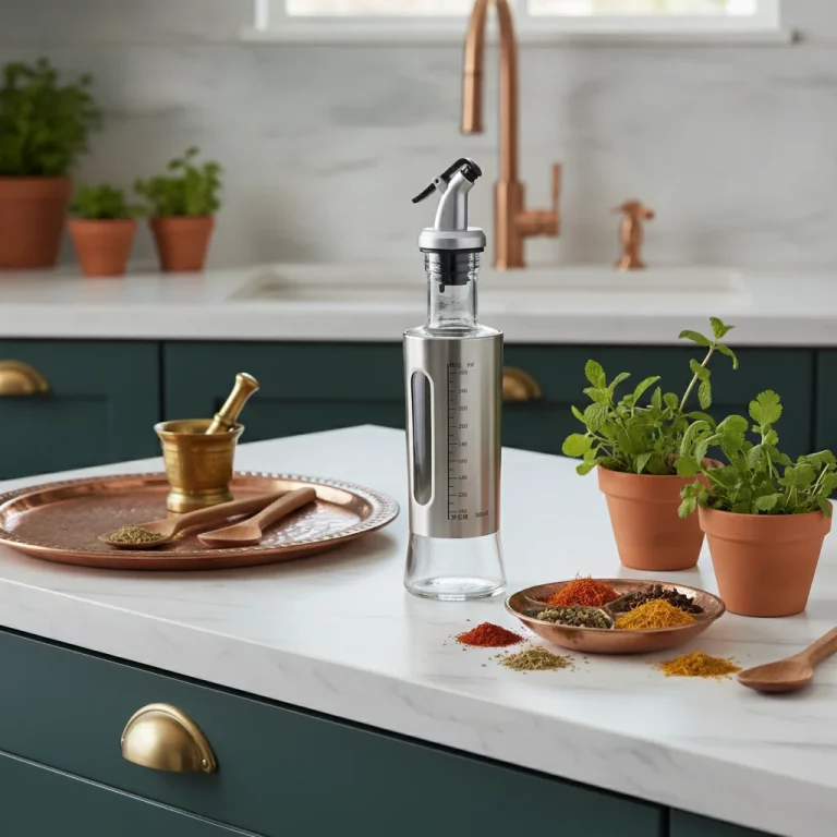 Stainless Steel and Glass Oil Dispenser Bottle — Professional Chefs