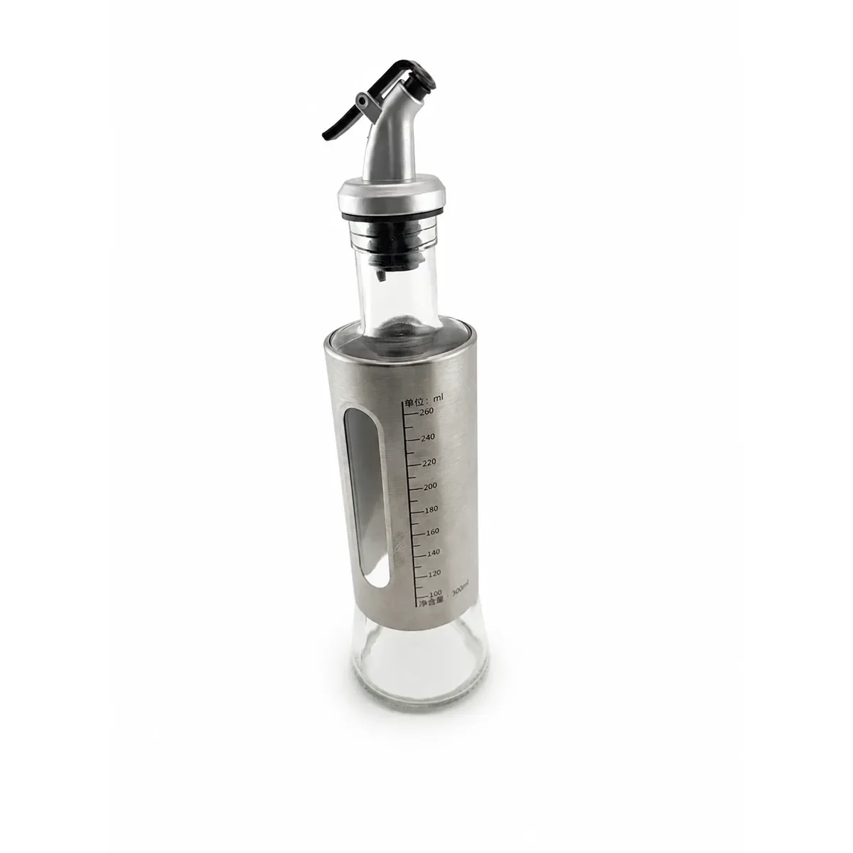 Stainless Steel and Glass Oil Dispenser Bottle Stainless Steel and Glass Oil Dispenser Bottle