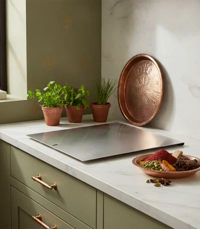 Stainless Steel Chopping Board with Lip — Multi-Tasking Kitchens