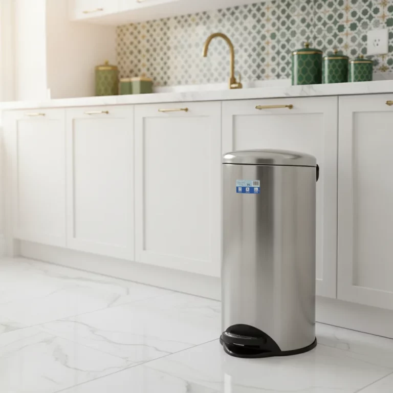 30L Stainless Steel Foot Pedal Bin — Small Bathrooms