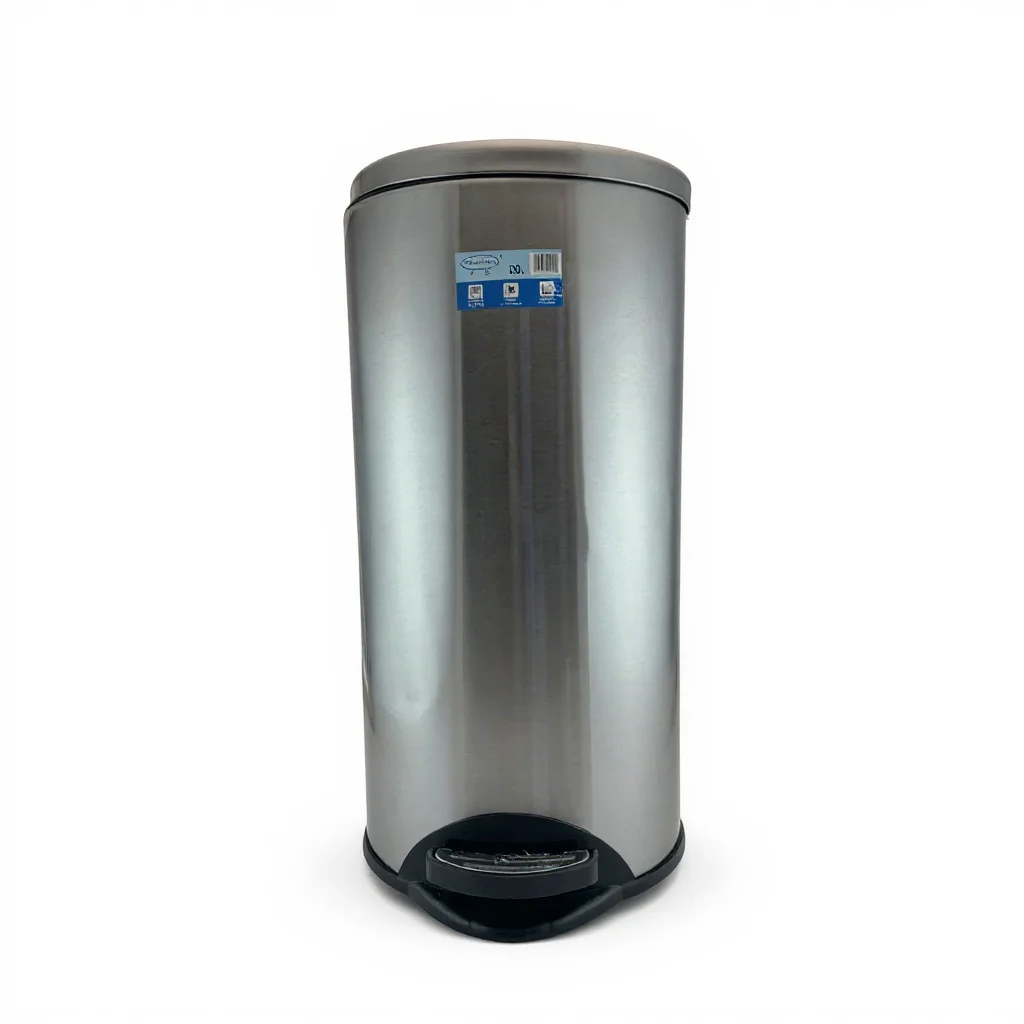 30L Stainless Steel Foot Pedal Bin