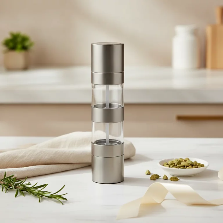 Stainless Steel 2-in-1 Dual Salt and Pepper Grinder — Elegant Gift for Food Enthusiasts