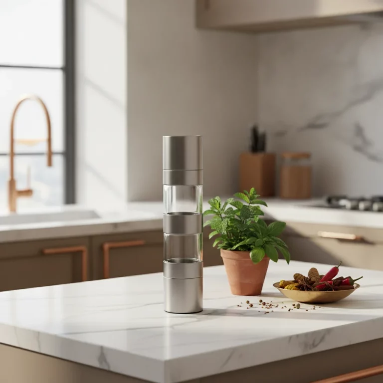 Stainless Steel 2-in-1 Dual Salt and Pepper Grinder — Stylish Kitchen Organization