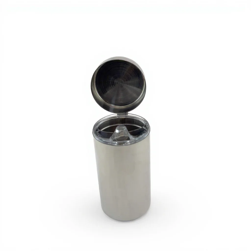 Stainless Steel Oil Dispenser Pitcher with Hinged Lid