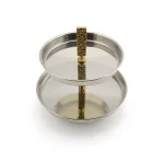 2-Tier Stainless Steel Serving Stand