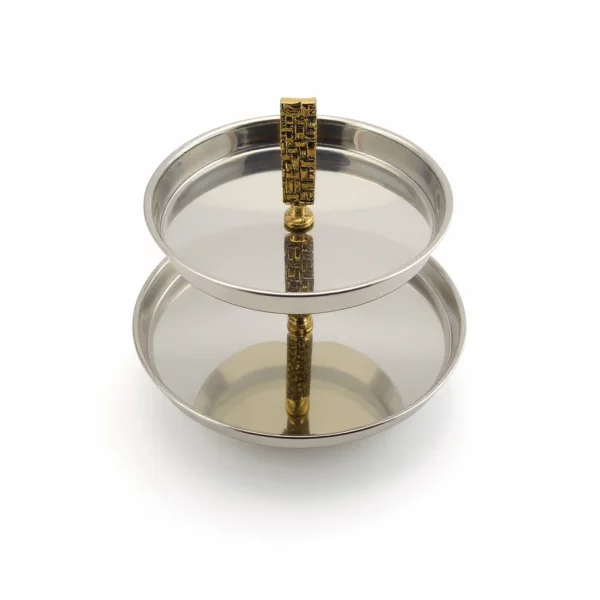 2-Tier Stainless Steel Serving Stand