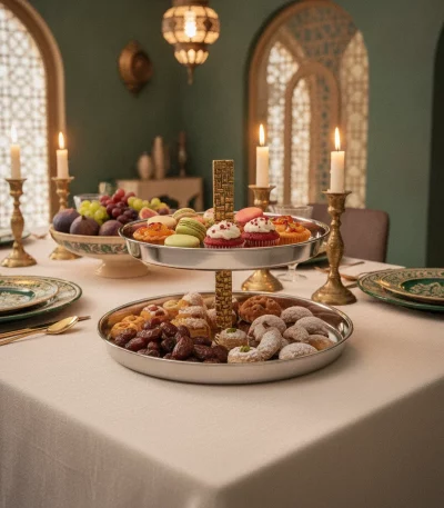 2-Tier Stainless Steel Serving Stand — Glamorous Dessert Display
