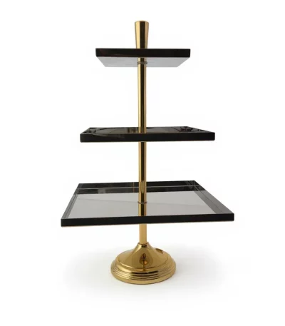 3-Tier Stainless Steel Square Serving Stand