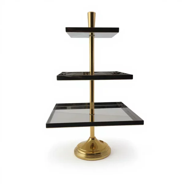 3-Tier Stainless Steel Square Serving Stand