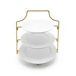 3-Tier White Ceramic Afternoon Tea Stand