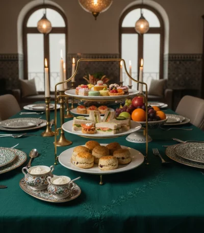 3-Tier White Ceramic Afternoon Tea Stand — Refined Dessert Display
