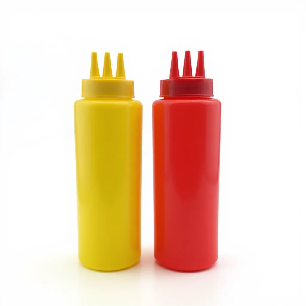 Triple-Nozzle Sauce Squeeze Bottle Set 1000ml (2-Piece)
