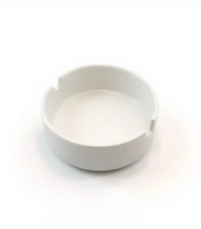 White Minimalist Ceramic Ashtray — view 2