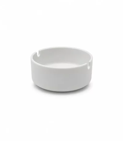 White Minimalist Ceramic Ashtray
