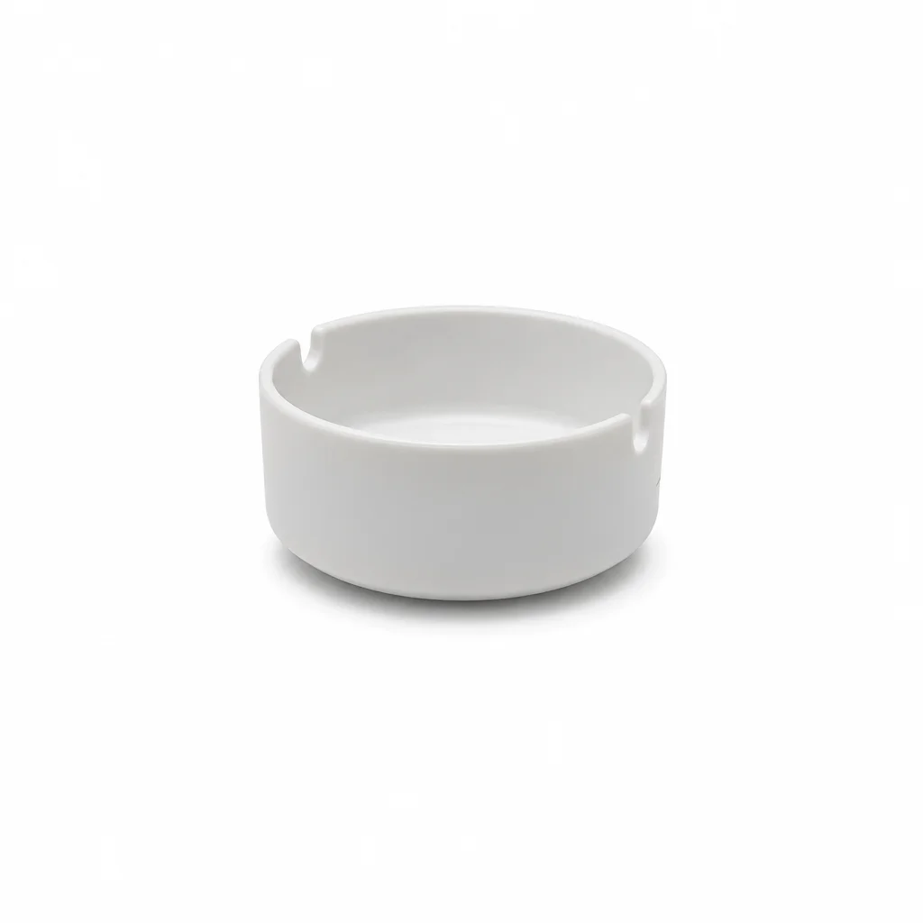 White Minimalist Ceramic Ashtray