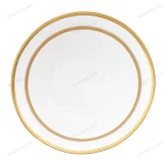 White Porcelain Bowl with Gold Border 14cm